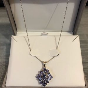 2.00ctw ss tanz marque cluster pendant